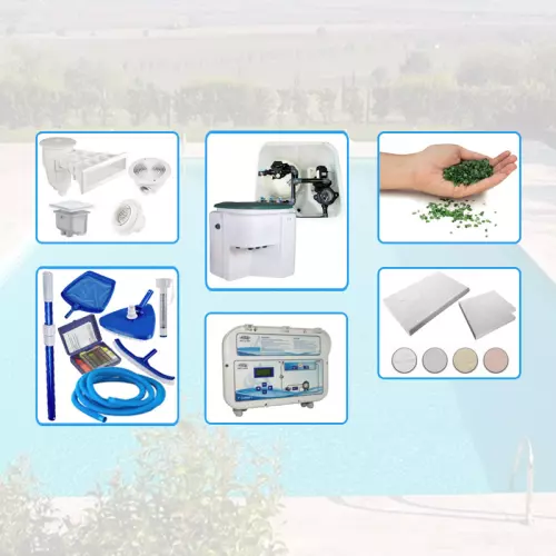 Kit componenti per piscina in cemento armato ARIZONA 12,00 x 6,00 h 1,20 m - KIT PRO BOX