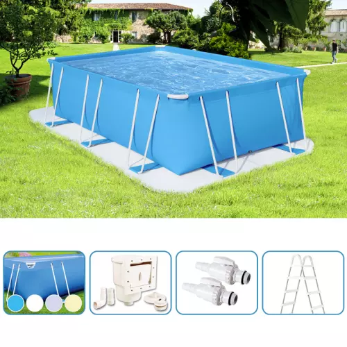 Piscina fuori terra ITALIKA® Soft rettangolare 3,80 x 2,80 h.1,25 m - KIT BASE