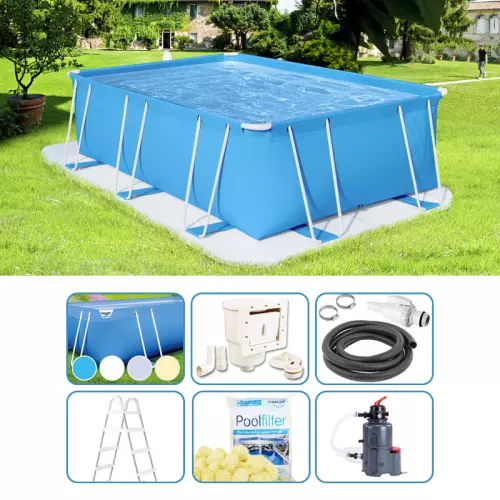 Piscina fuori terra ITALIKA® Soft rettangolare 5,80 x 2,80 h.1,25 m - KIT PRO