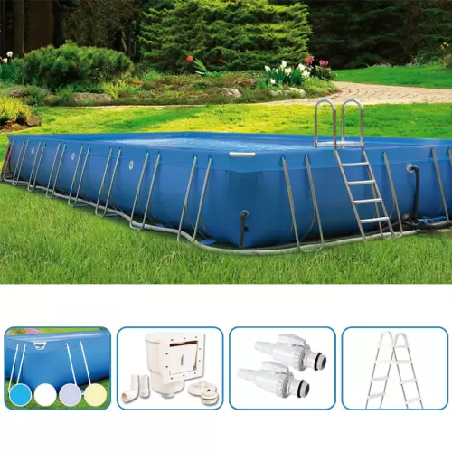 Piscina fuori terra ITALIKA® Soft rettangolare 15,80 x 8,80 h.1,25 m - KIT BASE