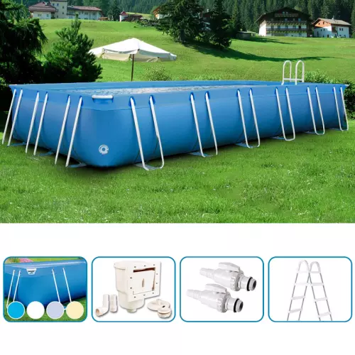 Piscina fuori terra ITALIKA® Soft rettangolare 10,80 x 5,80 h.1,25 m - KIT BASE