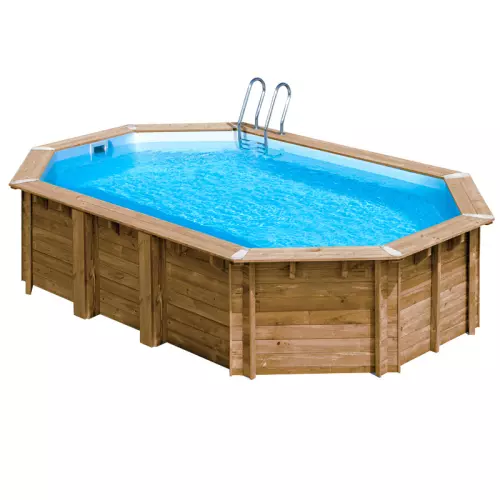 Piscina in legno Gre CORALLO Connect - 6,32 x 3,35 x h 1,30 m
