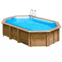 Piscina in legno Gre CORALLO Connect - 6,32 x 3,35 x h 1,30 m
