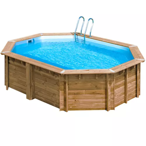 Piscina in legno Gre SMERALDO Connect - 5,35 x 3,35 x h 1,30 m