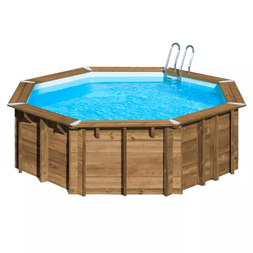 Piscina in legno Gre GIADA Connect - Ø 4,28 x h 1,36 m