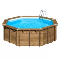 Piscina in legno Gre GIADA Connect - Ø 4,28 x h 1,36 m