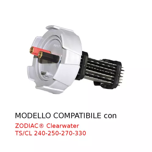 Cella elettrolitica compatibile per Sterilizzatore a sale Zodiac Clearwater TS/CL 240-250-270-330				
