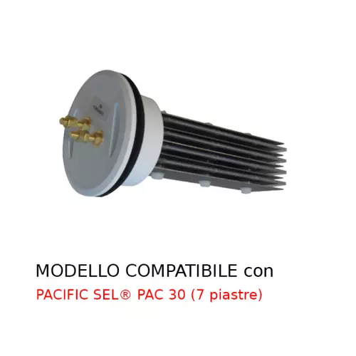 Cella elettrolitica compatibile per Sterilizzatore a sale Pacific Sel PAC 30, 7 piastre