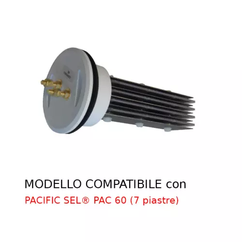 Cella elettrolitica compatibile per Sterilizzatore a sale Pacific Sel PAC 60, 7 piastre