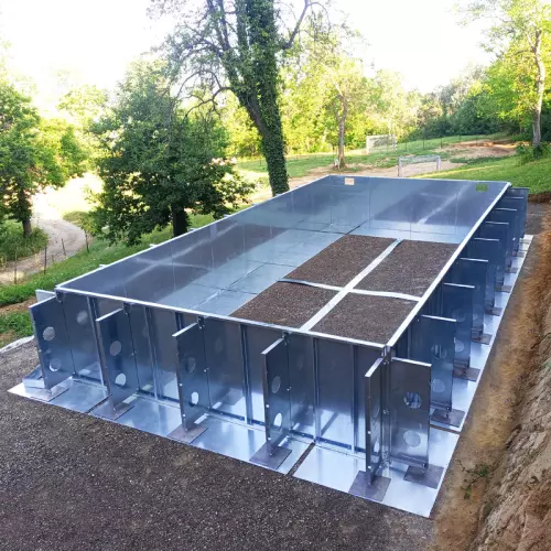Sistema ALL TERRAIN in piastre d'acciaio per piscina 5,00 x 3,00 m