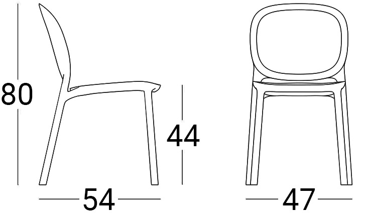 Dimensioni sedia HUG