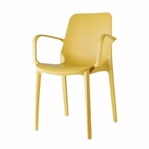 Poltrona da esterno GINEVRA by Scab, in tecnopolimero rinforzato riciclabile : Colore SENAPE