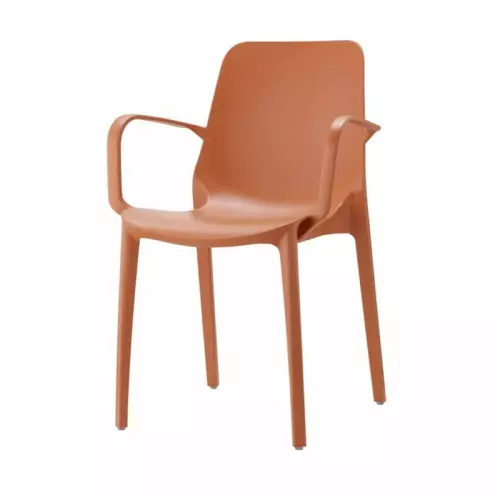 Poltrona da esterno GINEVRA by Scab, in tecnopolimero rinforzato riciclabile : Colore TERRACOTTA