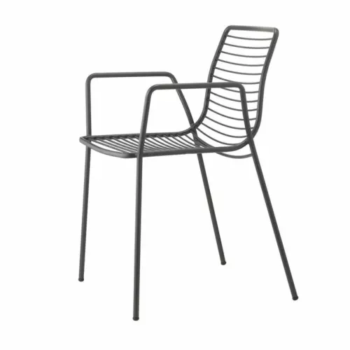Sedia da esterno SUMMER con braccioli by Scab : Colore ANTRACITE
