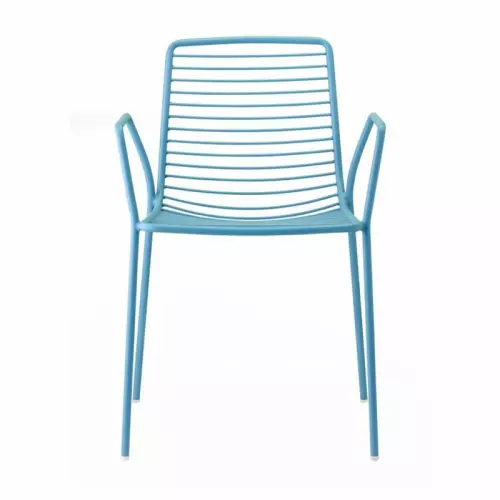 Sedia da esterno SUMMER con braccioli by Scab : Colore AZZURRA