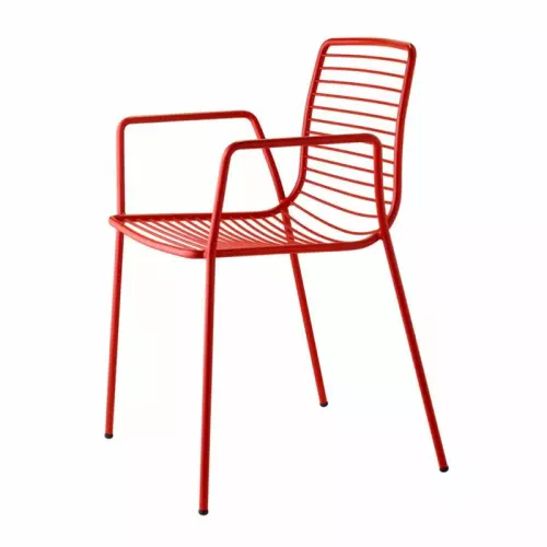 Sedia da esterno SUMMER con braccioli by Scab : Colore MATTONE