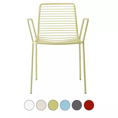 Sedia da esterno SUMMER con braccioli by Scab