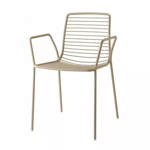 Sedia da esterno SUMMER con braccioli by Scab : Colore TORTORA