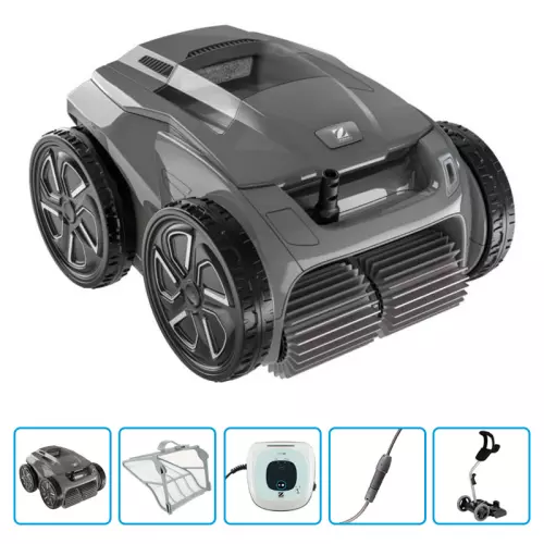 Robot pulitore automatico per piscina Zodiac Alpha OA 6400 iQ con carrello di trasporto