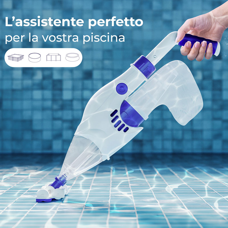Pulitore elettrico ELETRIC VAC a batteria per fondo piscina