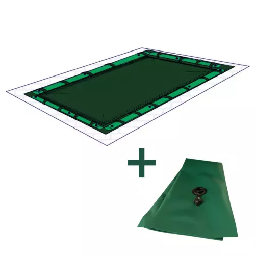 Copertura Invernale per piscina Polartex® CLASSIC 450 gr/m² in PVC con salsicciotti XL inclusi