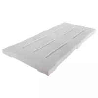 Griglia in pietra ricostruita per bordo sfioratore piscina, colore Bianco, finitura sabbiata antiscivolo