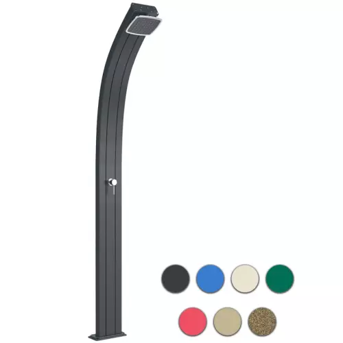 Doccia solare da giardino SPRING CURVA 30 LITRI in alluminio