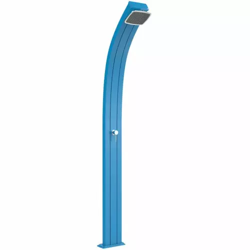 Doccia solare da giardino SPRING CURVA 30 LITRI in alluminio : Colore BLU