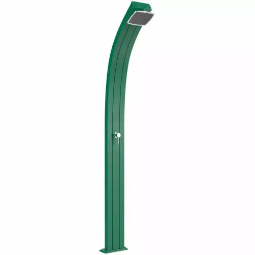 Doccia solare da giardino SPRING CURVA 30 LITRI in alluminio : Colore VERDE