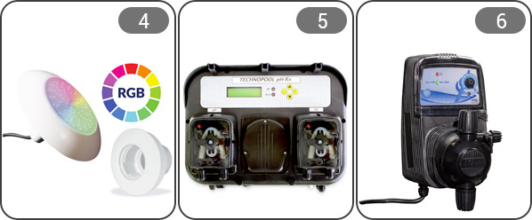 Accessori ed optional per piscina interrata Italika