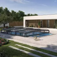 Copertura telescopica per piscina CRYSTAL DOME
