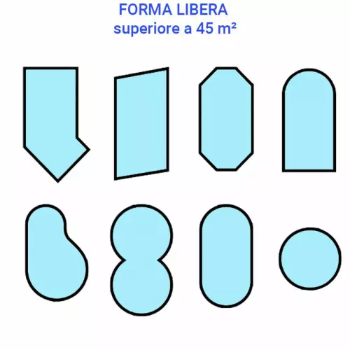 Forma libera superiore a 45 mq