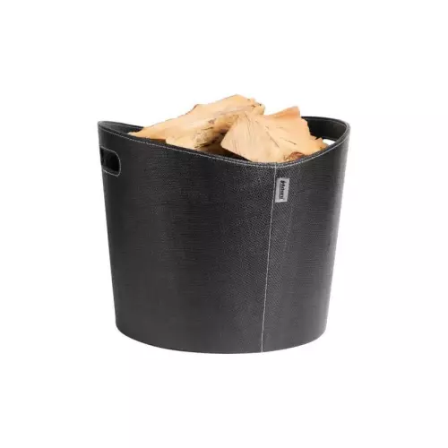 Cesta Porta Legna Proline in PET Ø39 cm, colore nero