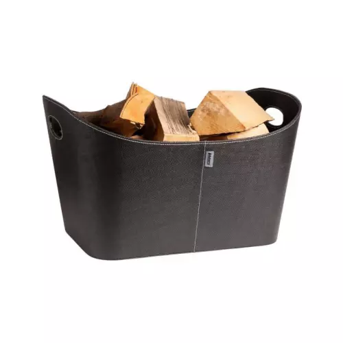 Cesta Porta Legna Baseline in PET 53x41x33 cm, colore nero