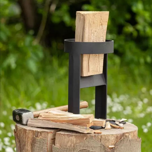 Spaccalegna in acciaio, colore nero