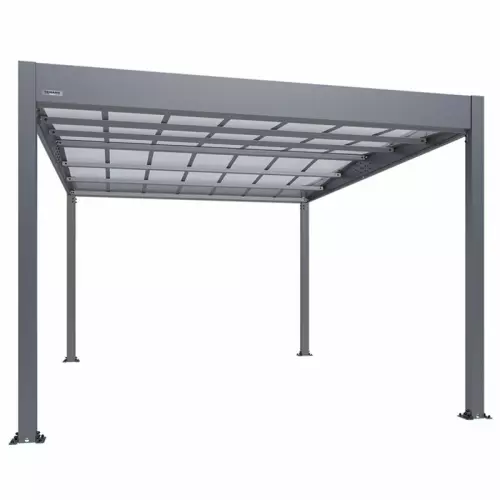 Tettoia per auto in alluminio PONENTE 5,09 x 3,26 x h 2,34 m  : Tettoia per auto in alluminio PONENTE 5,09 x 3,26 x h 2,34 m