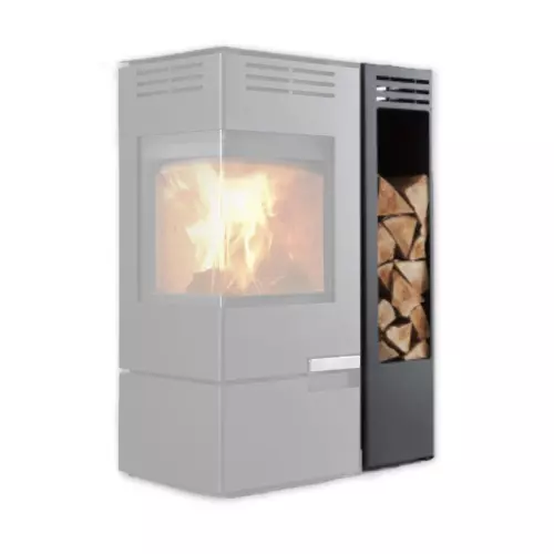 Porta legna alare, color nero