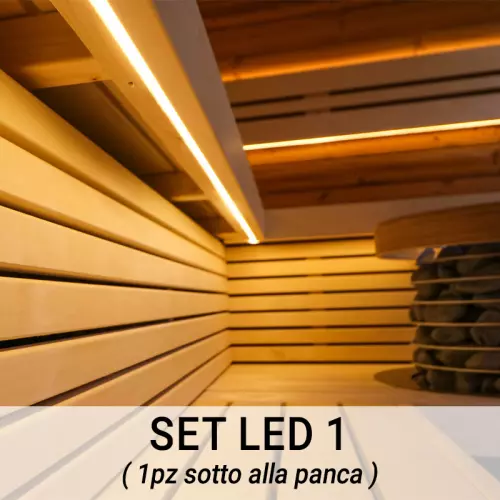 Kit illuminazione striscia LED SET 1 per panca ingresso sauna