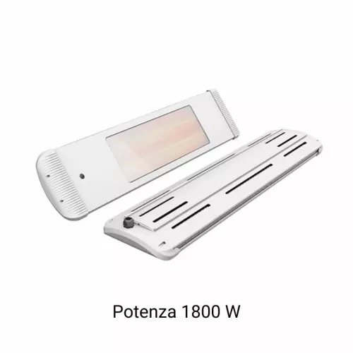 Riscaldatore a raggi infrarossi a onde medie AAREN, bianco - 1800 W