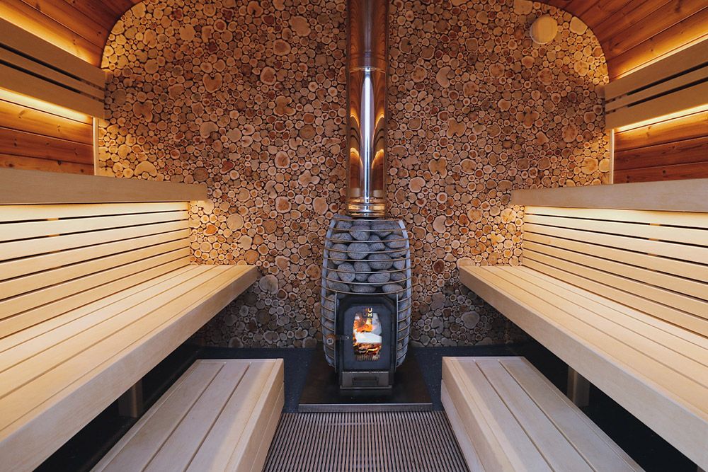 Sauna finlandese da esterno ROUND CUBE SINGLE 8 posti