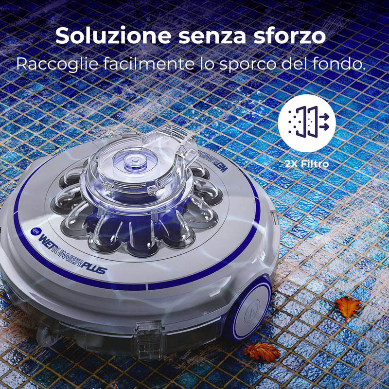 Robot pulitore automatico a batteria WET RUNNER PLUS by GRE