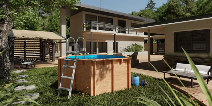 Piscina in legno Gre LUCY - &Atilde;&tilde; 2,80 x h 1,07 m