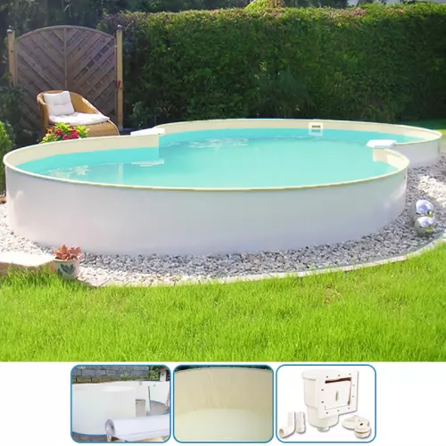Piscina fuoriterra ISABELLA 625 Liner SABBIA 0,8 mm - 6,25 x 3,60 x h 1,50 m - KIT BASE