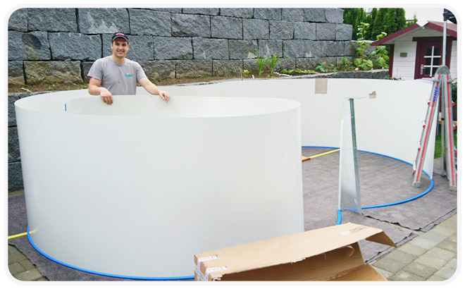 Piscina fuori terra ISABELLA struttura in acciaio