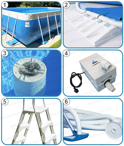 Piscina fuori terra LAGHETTO rettangolare con filtrazione BOA Piscina fuori terra LAGHETTO rettangolare con filtrazione BOA