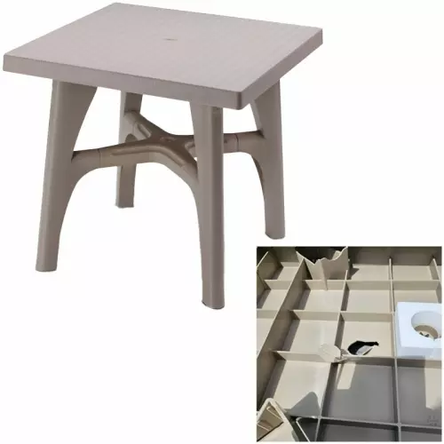 Tavolo da giardino in resina INTRECCIATO in resina by Scab - Danneggiato : Tavolo da giardino in resina INTRECCIATO in resina by Scab - Danneggiamento 1