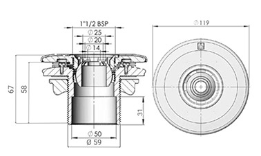 Dimensioni bocchetta Astralpool