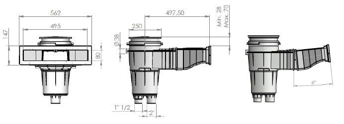 Dimensioni skimmer Norm