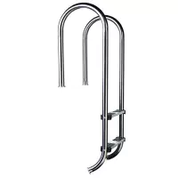 Scaletta interna a 2 gradini in acciaio inossidabile per piscine fuori terra h 0,96 m 