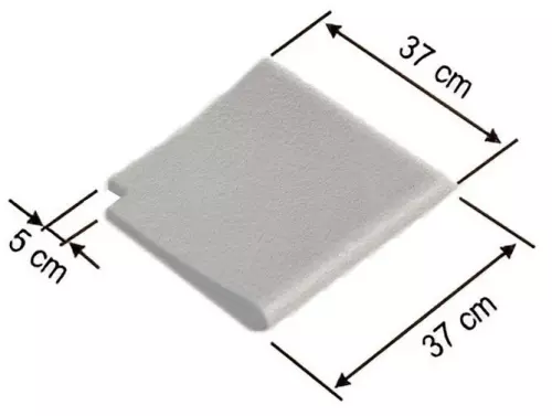 Bordo piscina Rossena ANGOLO ROVESCIO 37 x 37 cm - Grigio Cemento